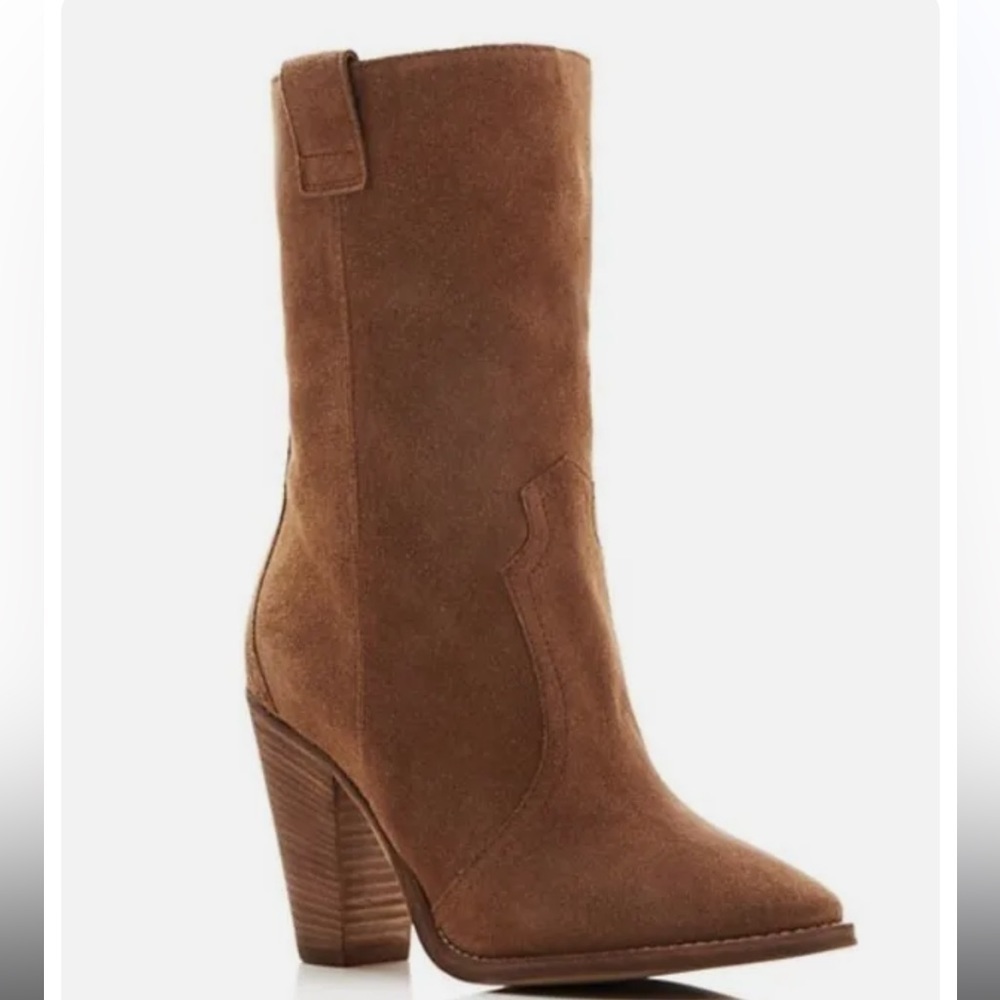 AQUATALIA Florence Pull On Mid Calf Boots Suede Size 9